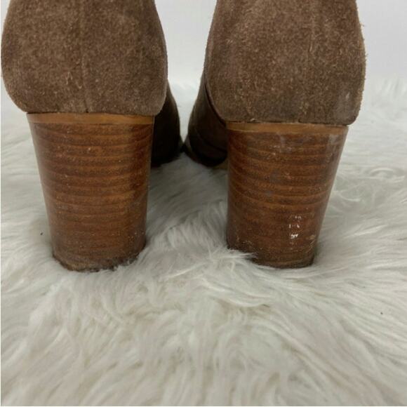 Splendid Lakota Suede Ankle Bootie 9 Women Western Cowgirl Block Heel Taupe - Picture 8 of 10